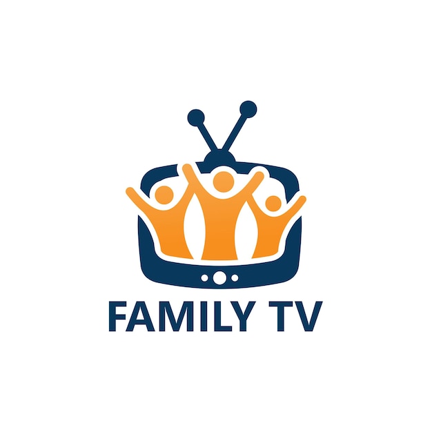 Family Television Logo Template Design