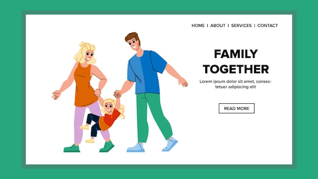 Family together vector