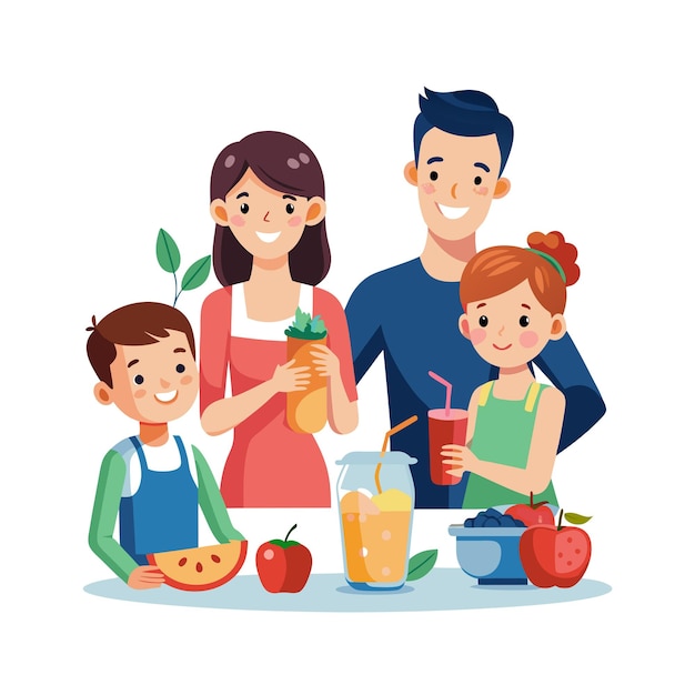 Vector family togetherness and parenthood vector illustration