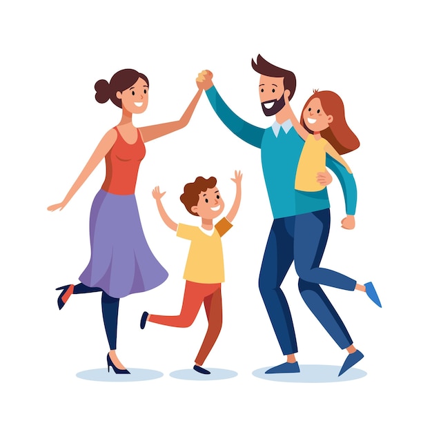 Vector family togetherness and parenthood vector illustration