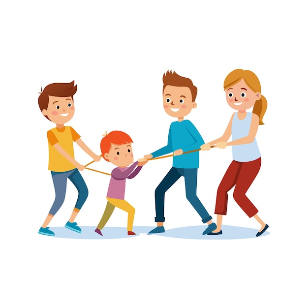 Family Togetherness and Parenthood Vector Illustration