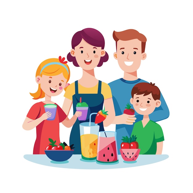 Vector family togetherness and parenthood vector illustration