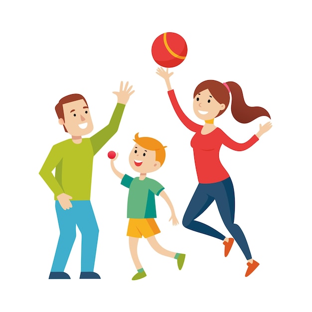 Family Togetherness and Parenthood Vector Illustration