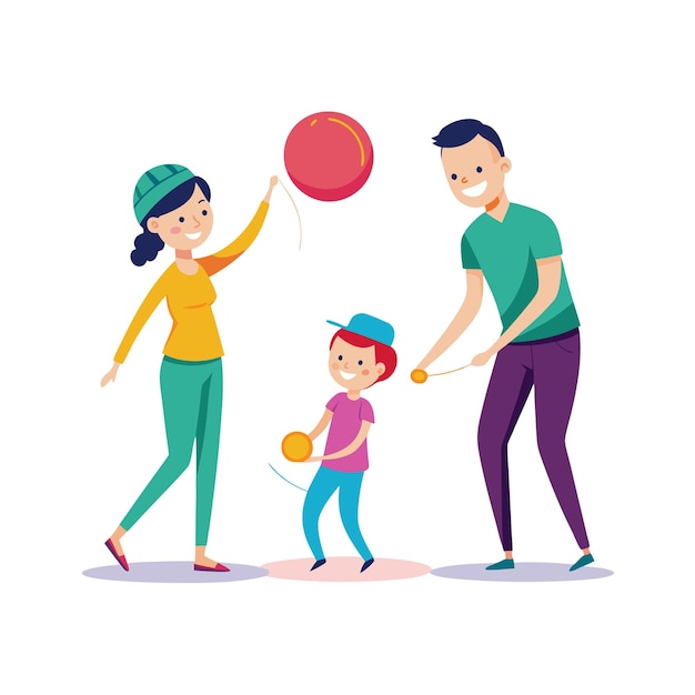 Family Togetherness and Parenthood Vector Illustration