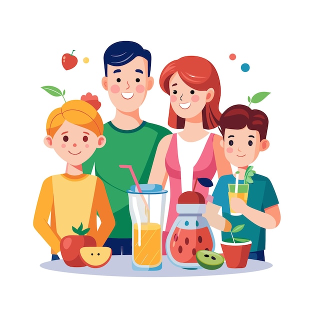 Vector family togetherness and parenthood vector illustration