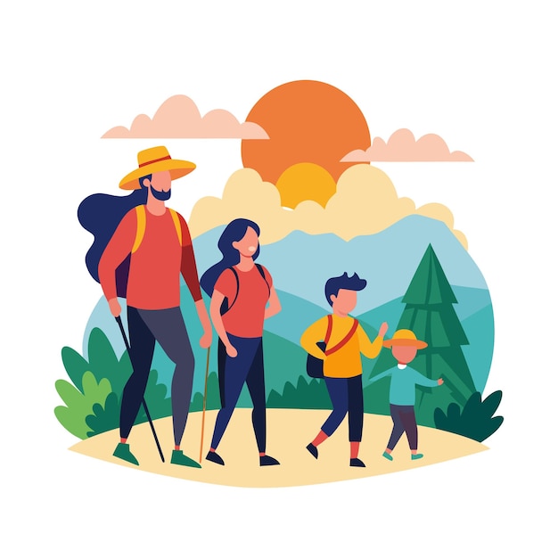 Vector family togetherness and parenthood vector illustration