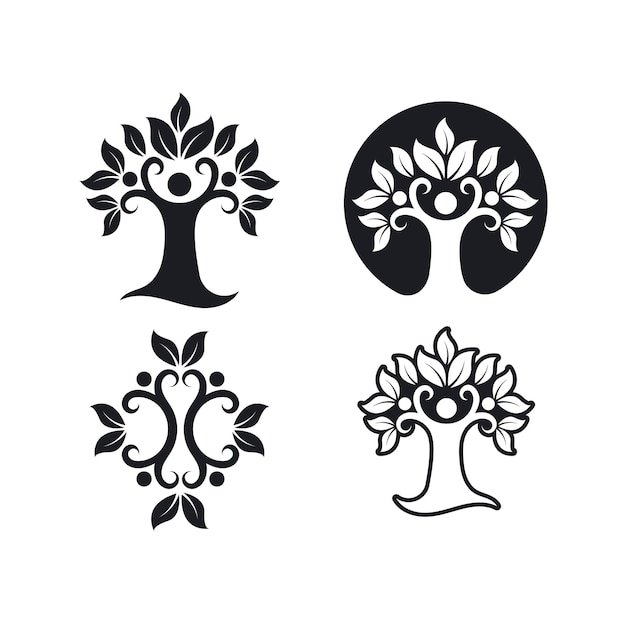 Family tree icon template vector illustration