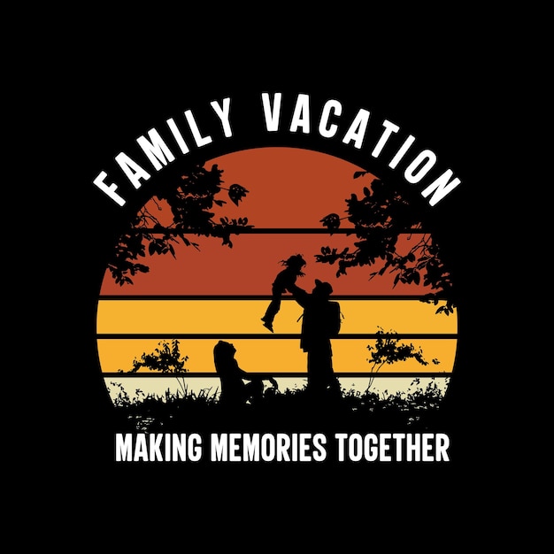 family vacation t shirt design