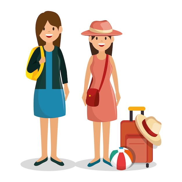 family vacations avatars icon