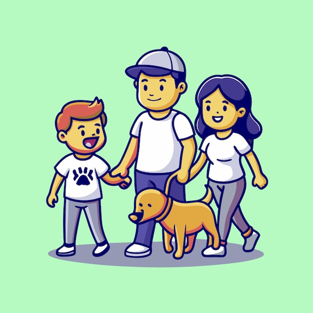 a family with a dog and a man holding hands with a woman and a dog