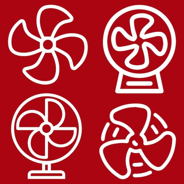 Vector fan logo or icon set vector