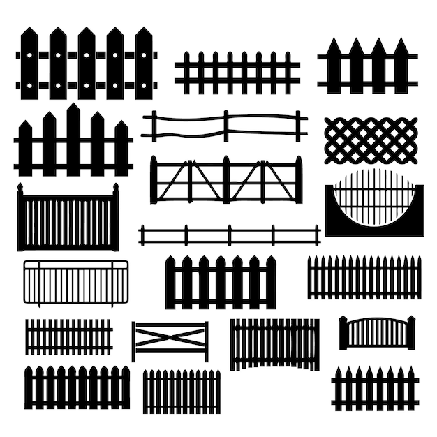 Fance Elegant Fence Design EPS Vector Illustration for Garden and Outdoor Decor