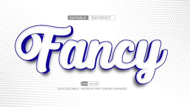 Fancy 3d editable text effect vector EPS with cute background