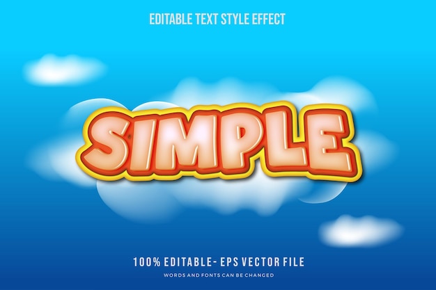 Fancy editable text style with mobile game theme Vector Illustration