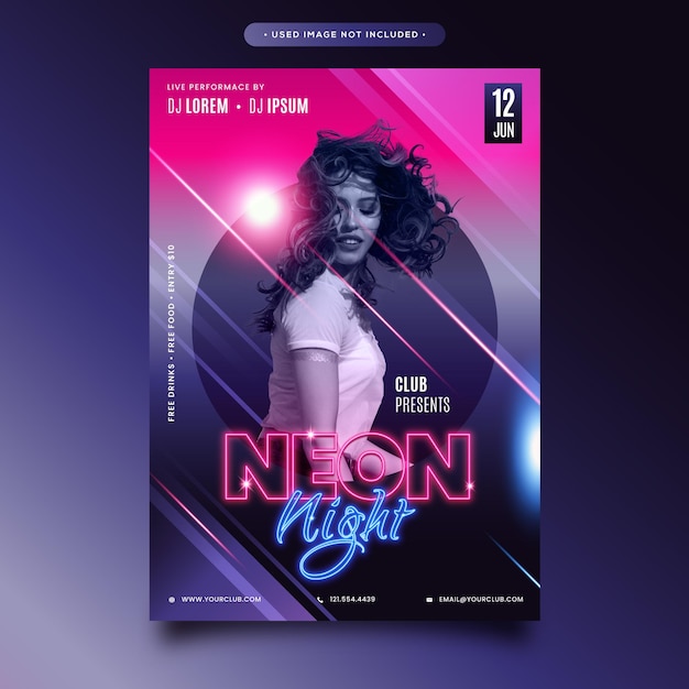 Fantastic effect flyer poster template