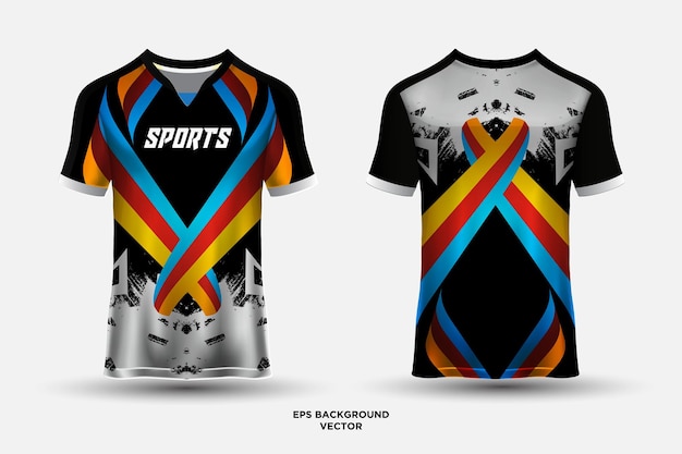 Fantastic jersey design suitable for sports racing soccer gaming and esports vector