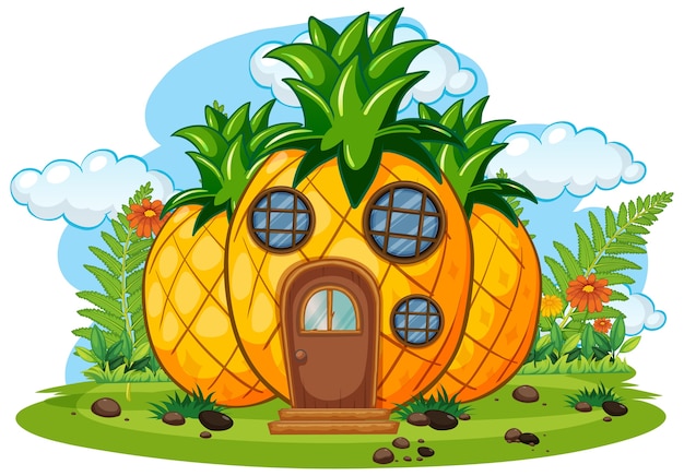 Fantasy fruit house isolated