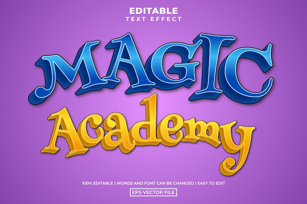 Fantasy magic academy editable text effect