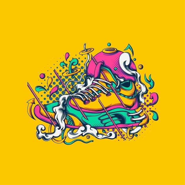 Fantasy Shoes Illustration for merchandise or other