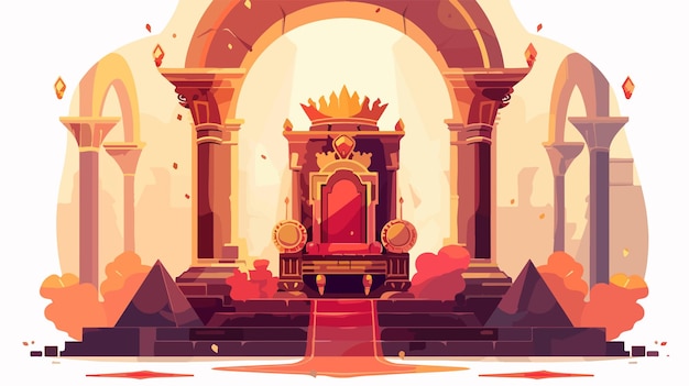 Fantasy Throne in a Palace Inside Pyramid