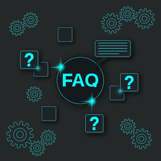 FAQ vector concept illustration