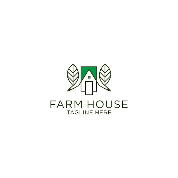 Farem house logo icon design template flat vector