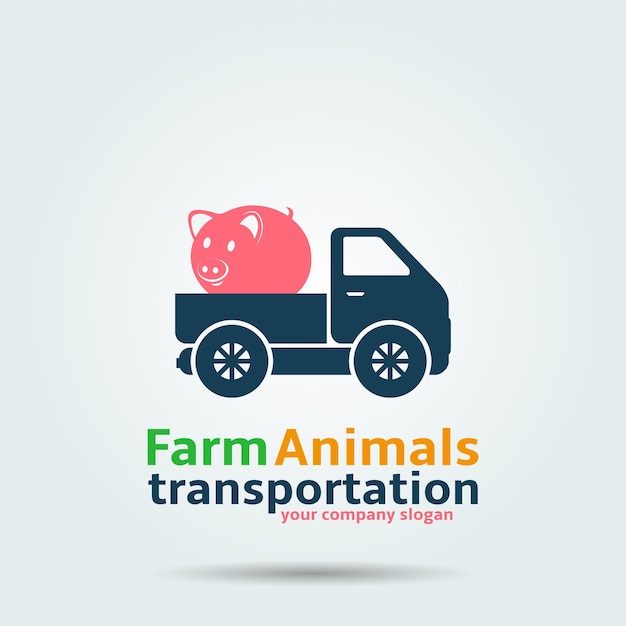 Farm animals transportation logo