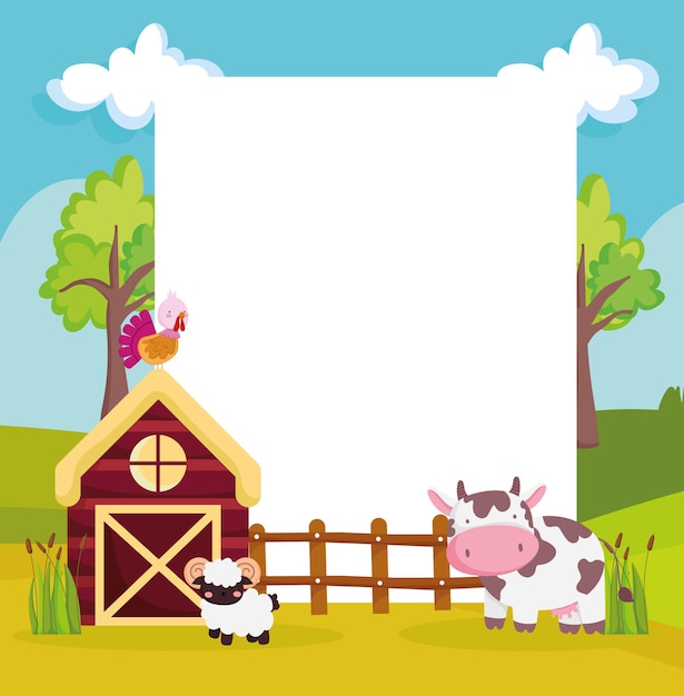 Farm cartoon background