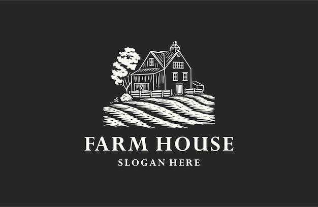 Farm house logo template vector illustration design