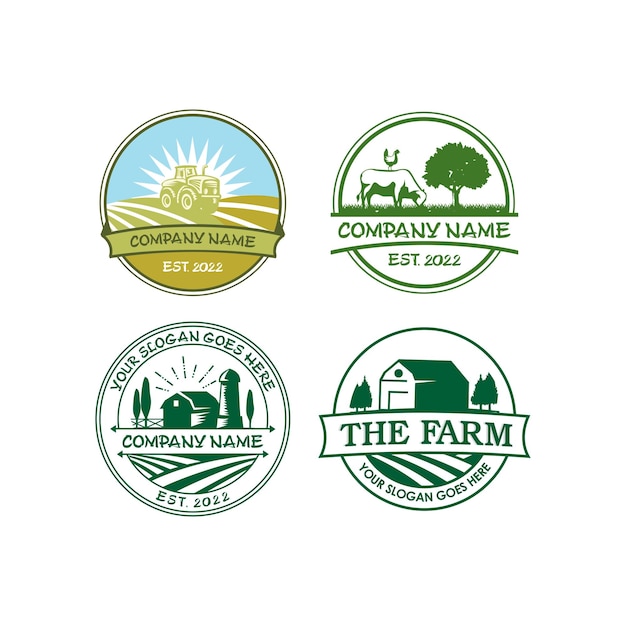 Farm logo agriculture logo vector