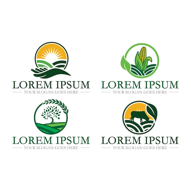 Farm logo agriculture logo vector