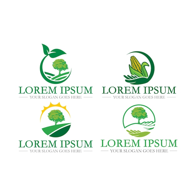 Farm logo agriculture logo vector