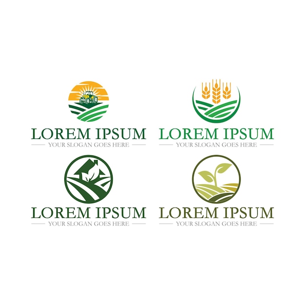 Farm logo agriculture logo vector