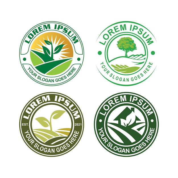 Farm logo agriculture logo vector