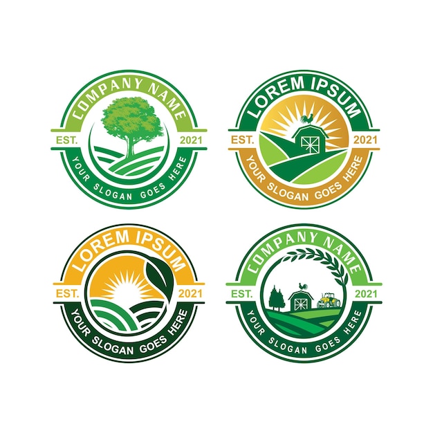 Farm logo agriculture logo vector