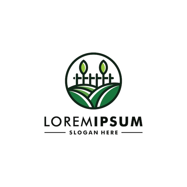 Farm logo design nature icon logotype vector