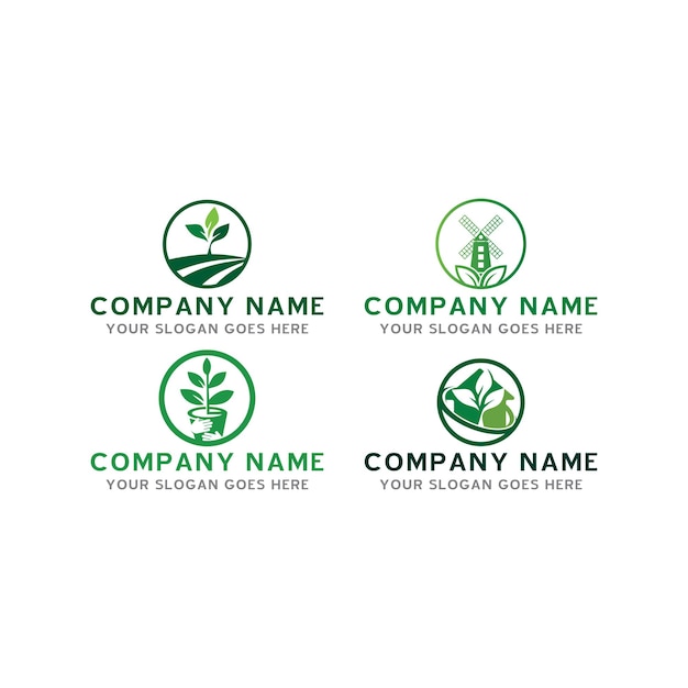 Farm logo nature logo vector