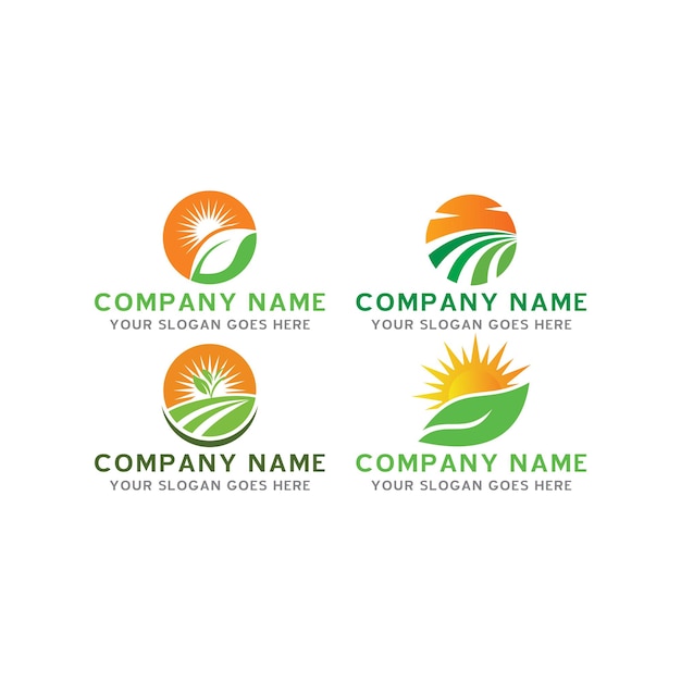 Farm logo nature logo vector