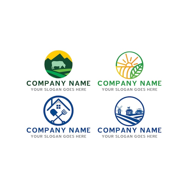 Farm logo nature logo vector