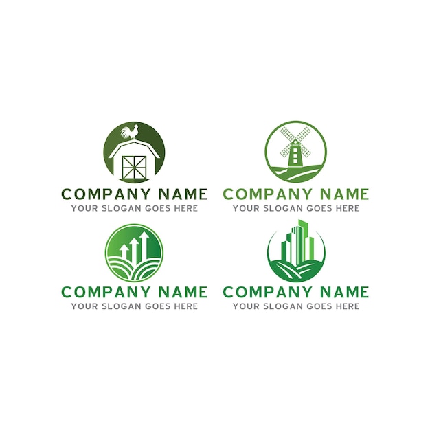 Farm logo nature logo vector