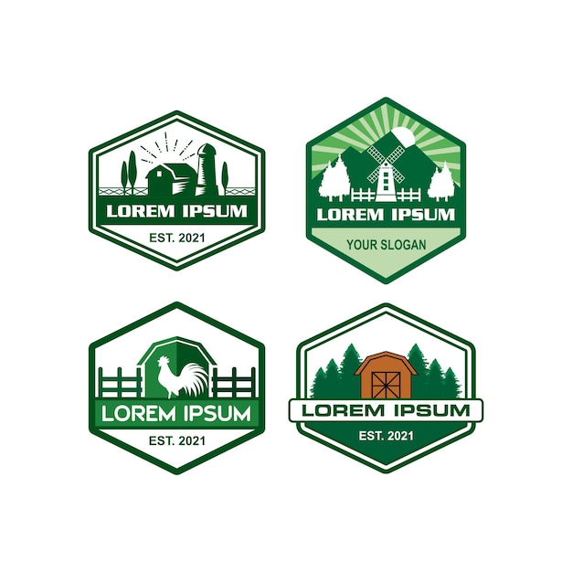 Farm logo  nature logo vector