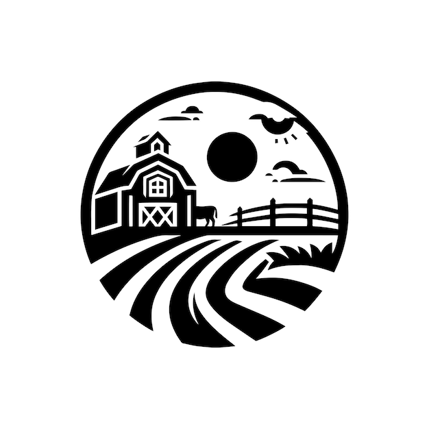 Farm logo template icon illustration brand identity isolated and flat illustration vector graphic