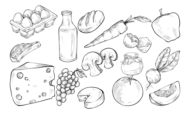 farm product handdrawn collection