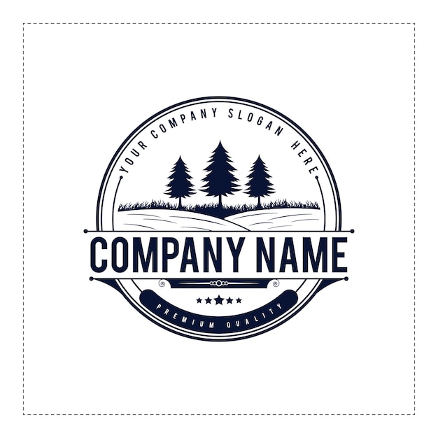 Farm Retro logo design with the vintage badge vintage logo template company logo