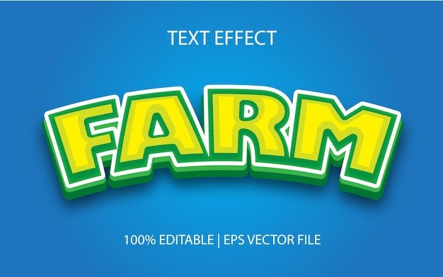 Farm Text Effect, Editable Text Style