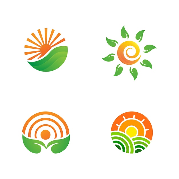 Farm vector agriculture organic icon illustration