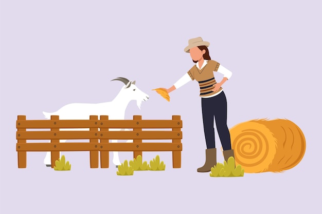 Farmer activity Agricultural concept Colored flat vector illustration isolated