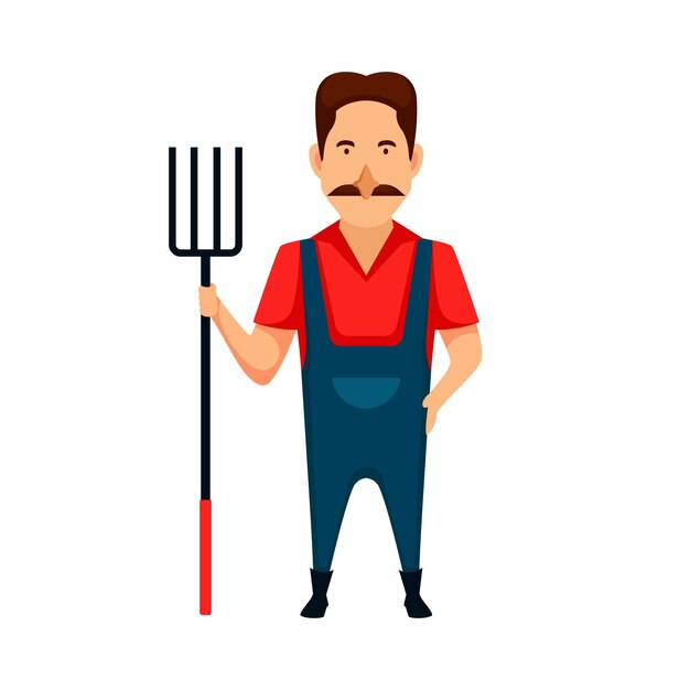 Vector farmer character design