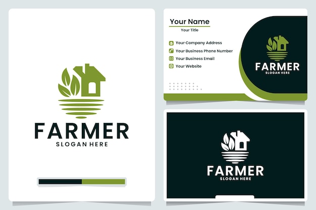 Farmer , growth ,logo design and business card