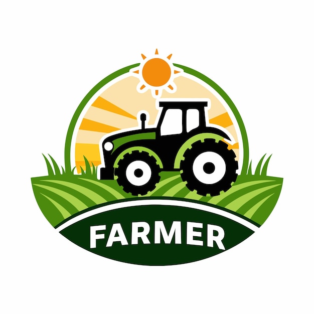 Farmer logo vector art illustration 6